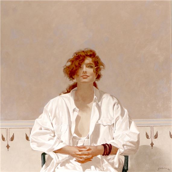 YOUNG WOMAN SEATED by Neil Rodger, dated 63