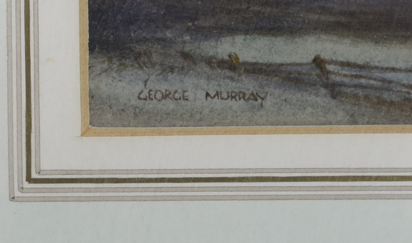 George Murray | Figures burning hay at sunset | MutualArt