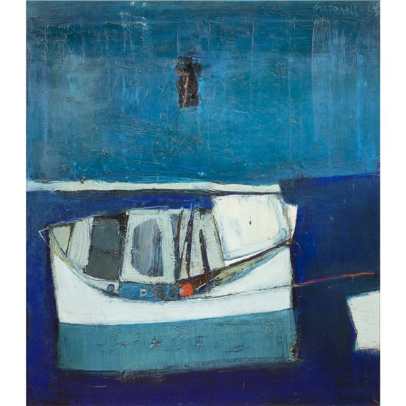 Boats in Blue Water by Raimonds Staprans, 1963