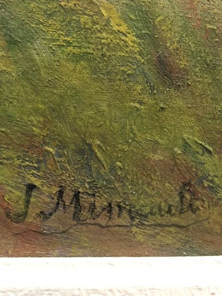 Artwork by J. Mimault, Provincial landscape, Made of Oil on canvas