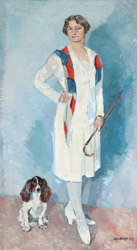 Artwork by Niels Hansen, Portrait of Baroness Ada Juel-Brockdorff (1877–1974), Made of Oil on canvas