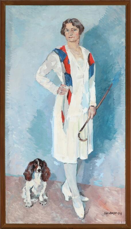 Artwork by Niels Hansen, Portrait of Baroness Ada Juel-Brockdorff (1877–1974), Made of Oil on canvas