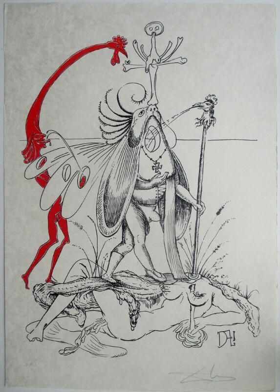 Composition from Les songes drölatiques de Pantagruel by Salvador Dalí, 1973
