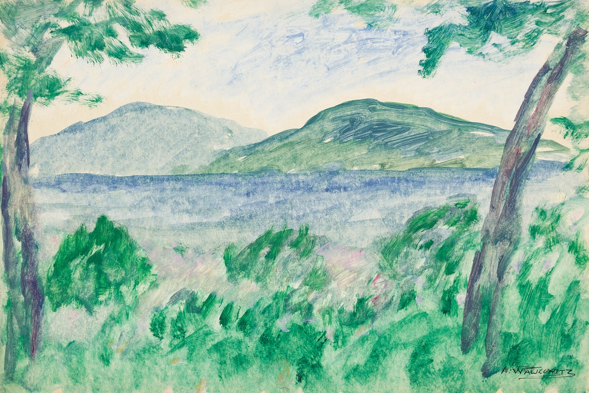 Abraham Walkowitz | Landscape with Lake and Hills | MutualArt