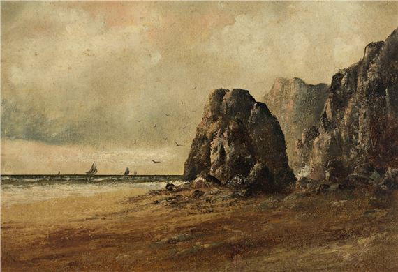 Rocky Coast. by Imogene Robinson Morrell, circa 1870