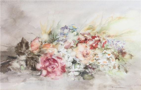 still life of flowers by W. Donaldson