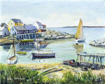 Harbor Scene - Arthur Bates Lyon