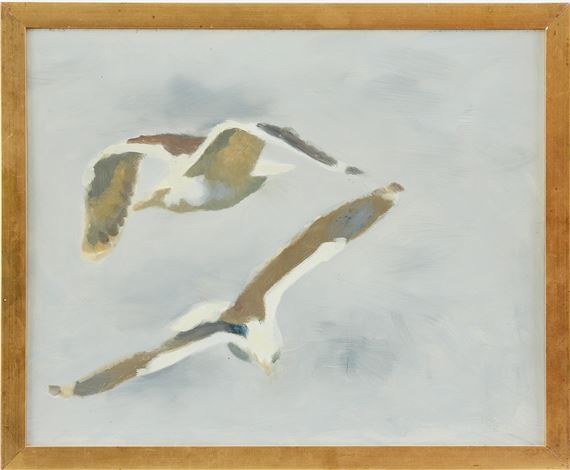 Flygande måsar by Bruno Liljefors