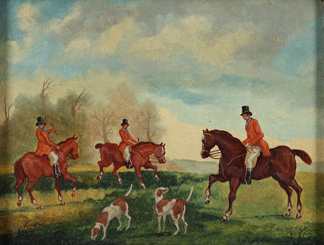 Artwork by William Rowland, Hunting Scenes, Made of Oil on panels