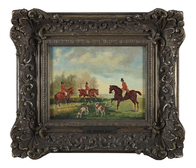 Artwork by William Rowland, Hunting Scenes, Made of Oil on panels