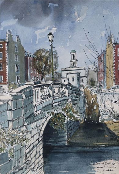 Huband Bridge, Grand Canal, Dublin by Pete Hogan, 1989