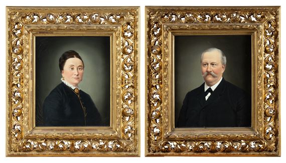 Old Portraits with Crossed Eyes (Diptych) by Hans-Peter Feldmann, 1941