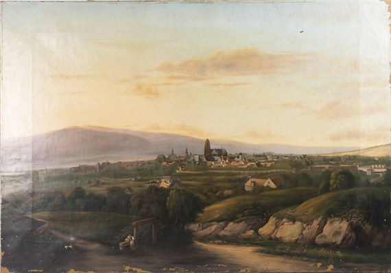 Stadtansicht Frankfurt am Main / A city view of Frankfurt a/M. by German School, 18th Century, 19th century