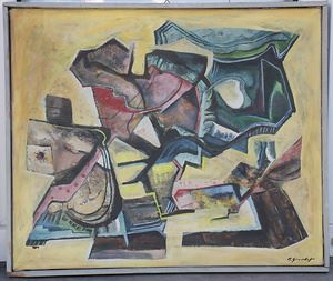 Bruno Grosskopf | 'Abstrakte Formen' / 'Abstract shapes' (20th ...