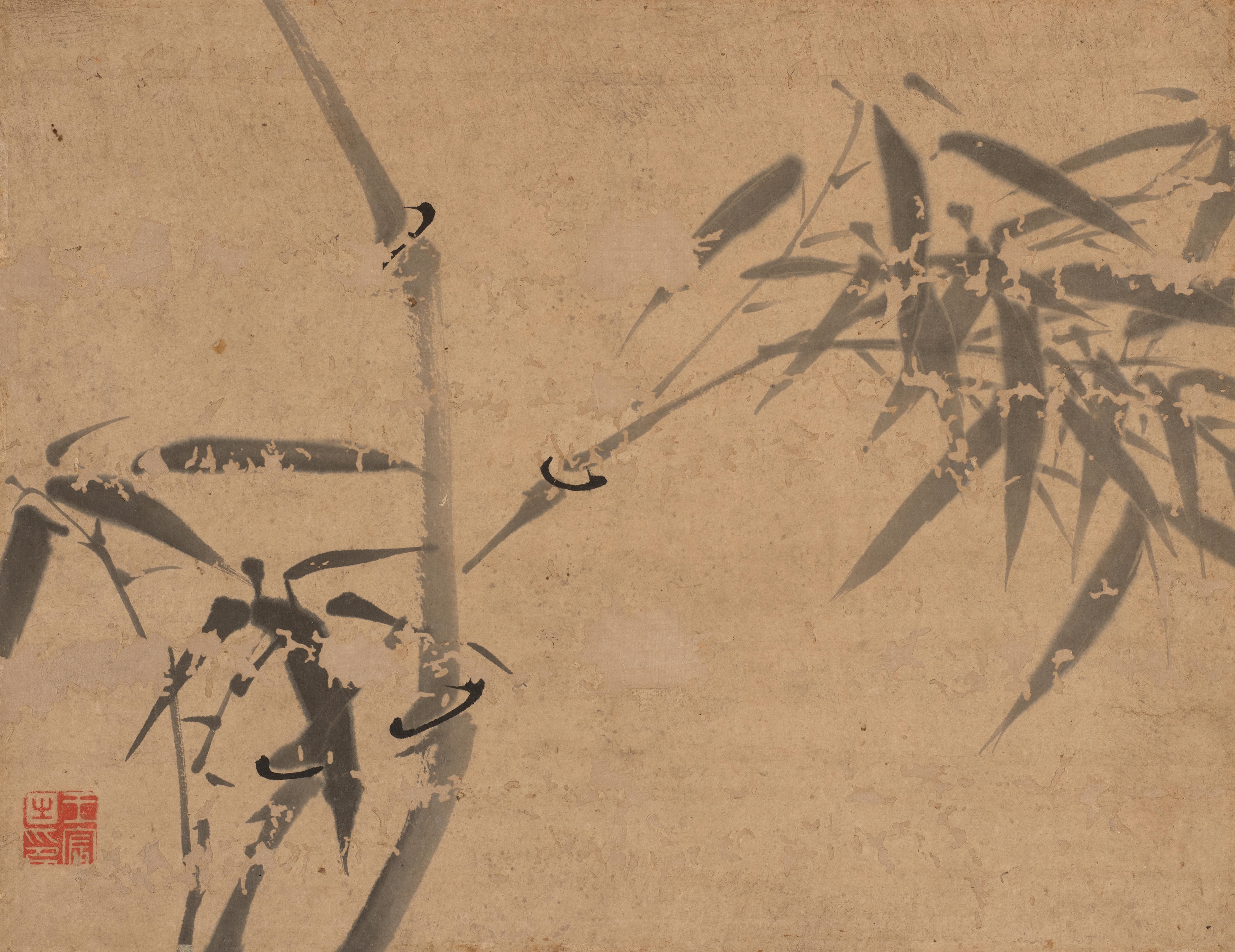 Artwork by Wang Chen, Album of Ink Bamboo, Made of ink on paper