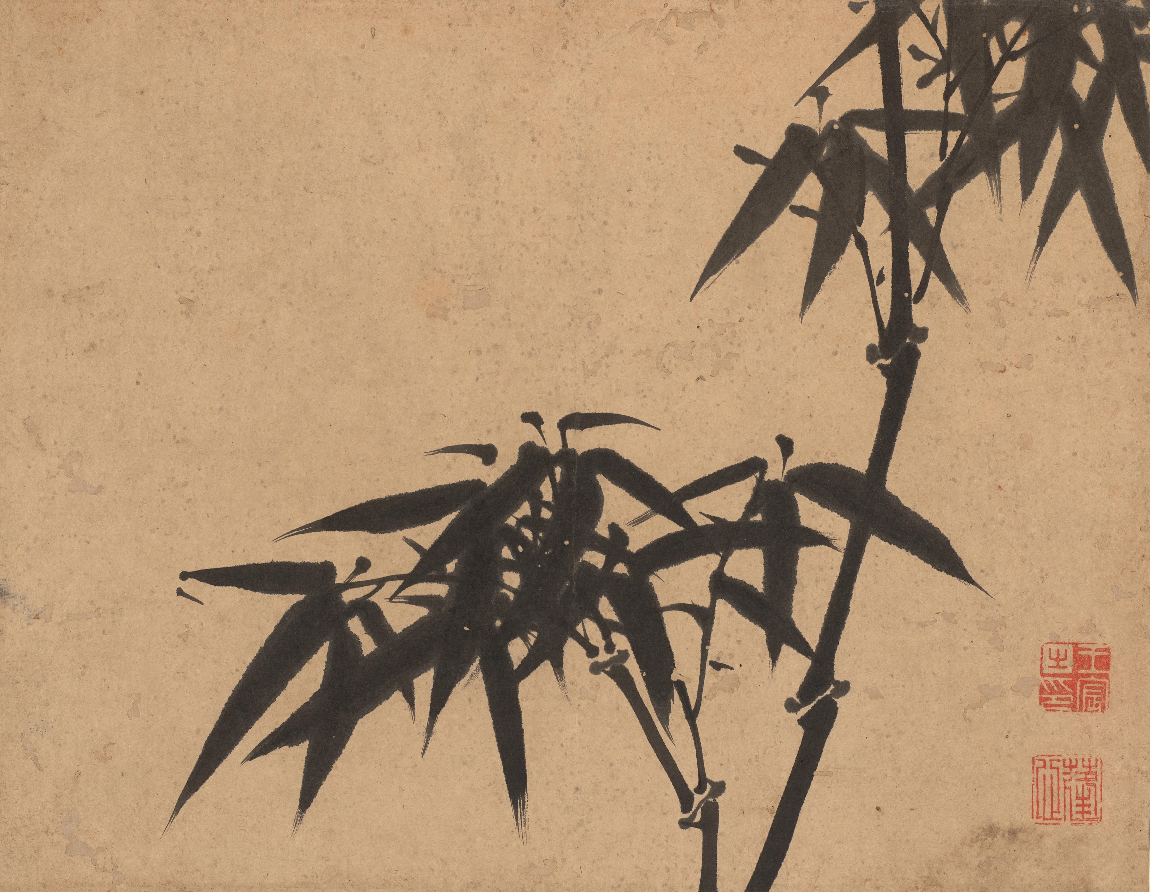 Artwork by Wang Chen, Album of Ink Bamboo, Made of ink on paper