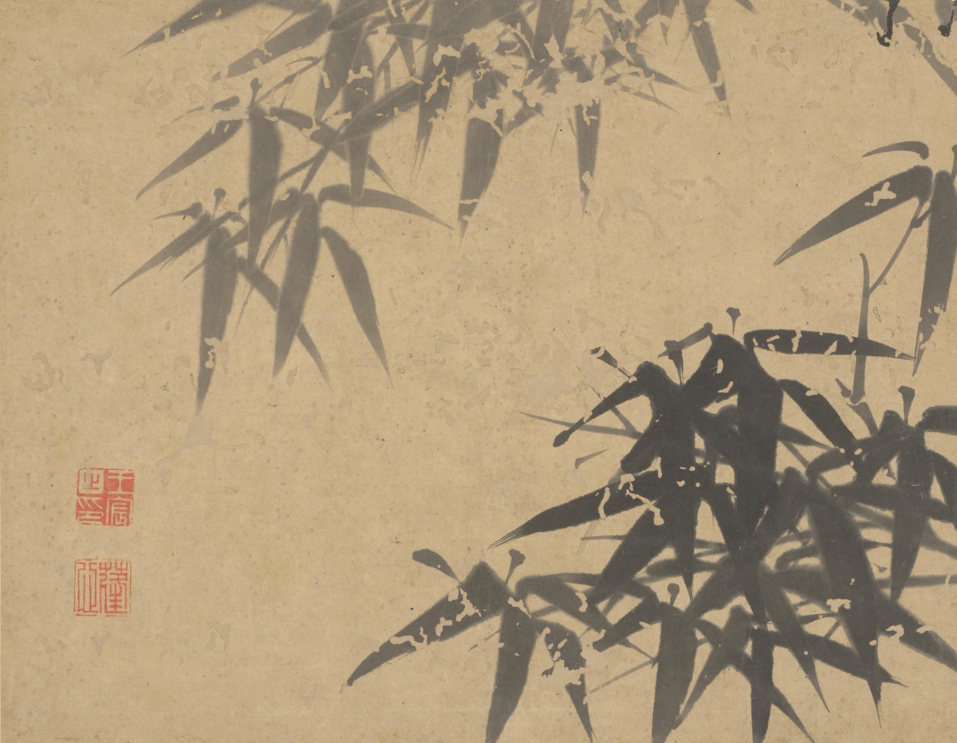 Artwork by Wang Chen, Album of Ink Bamboo, Made of ink on paper