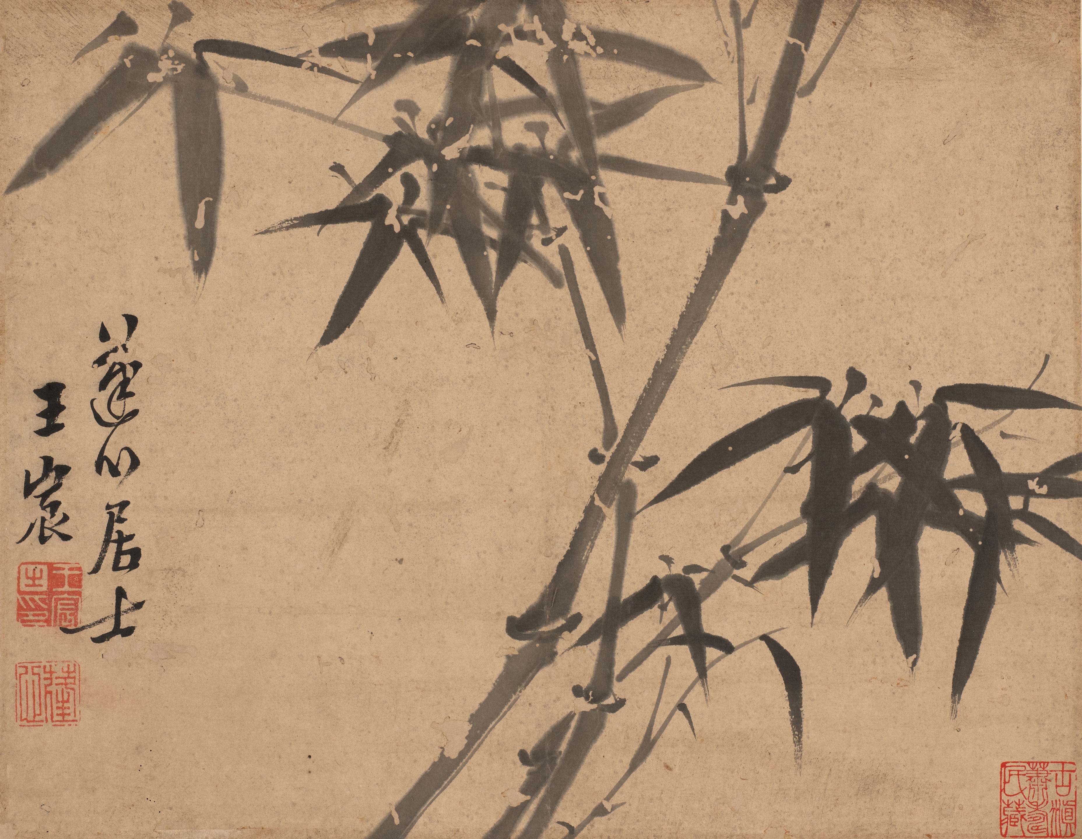 Artwork by Wang Chen, Album of Ink Bamboo, Made of ink on paper