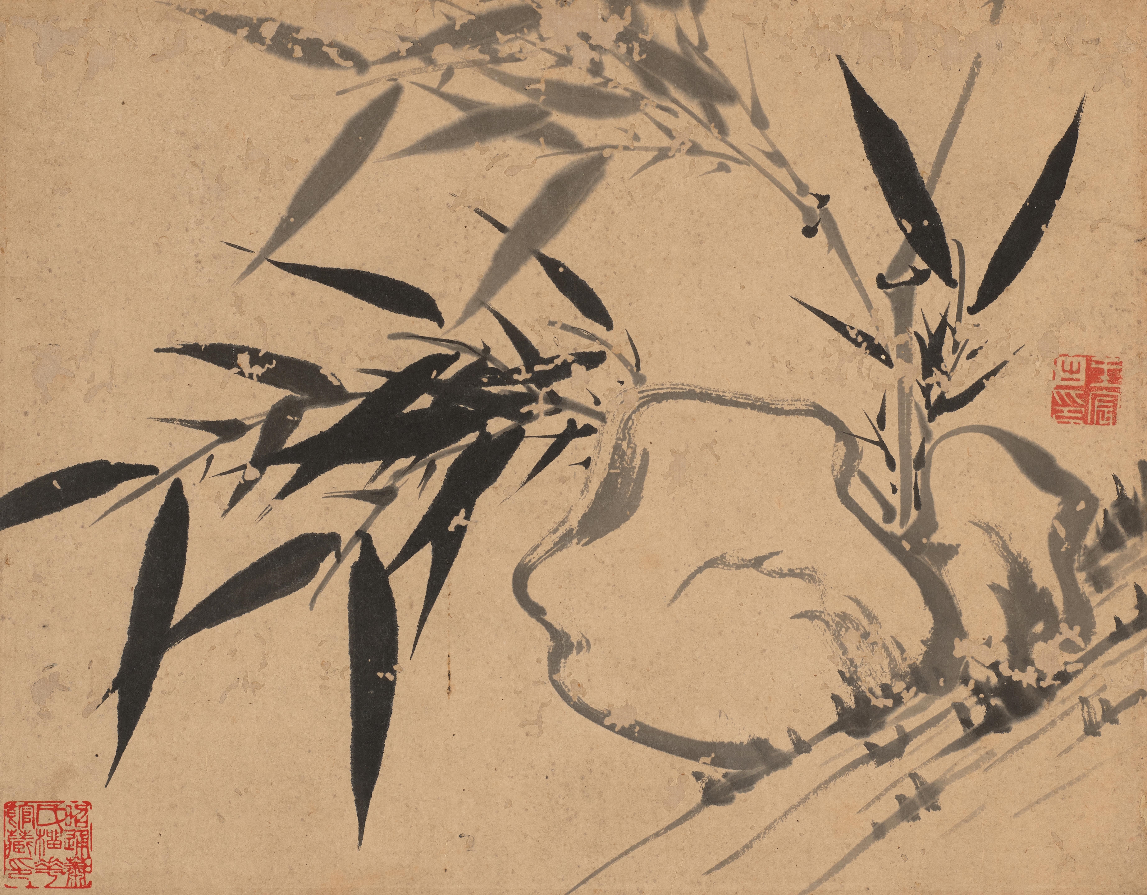 Artwork by Wang Chen, Album of Ink Bamboo, Made of ink on paper