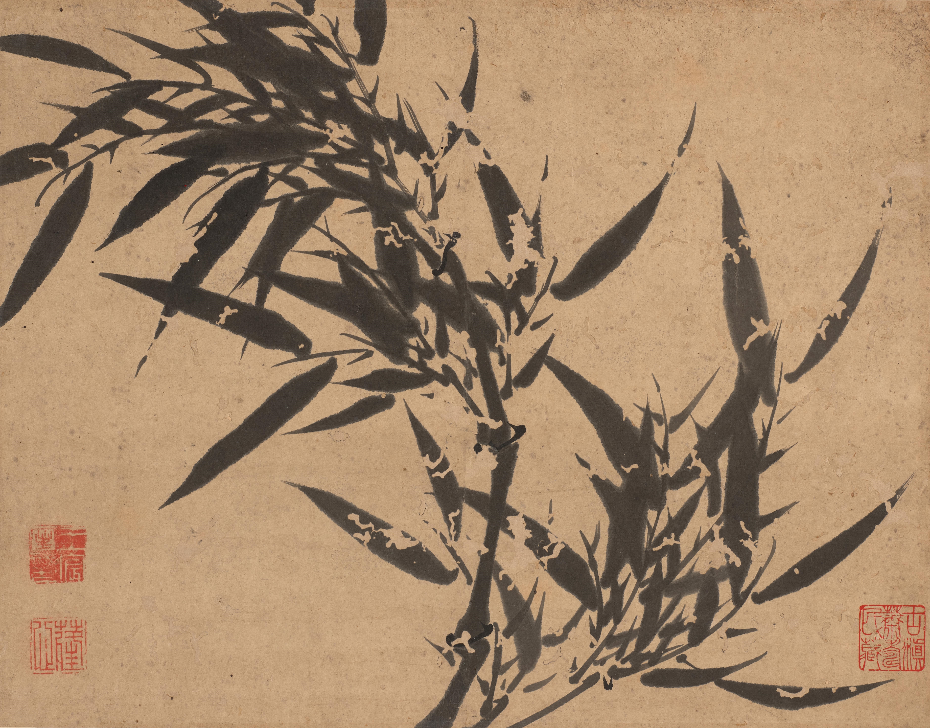 Artwork by Wang Chen, Album of Ink Bamboo, Made of ink on paper