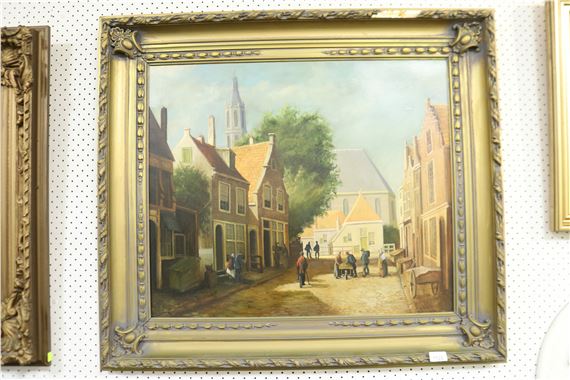 European Village Scene by Lamb van Den Berg