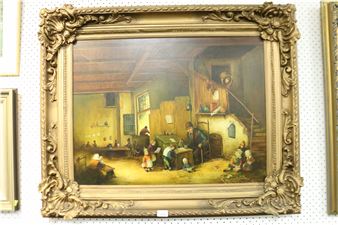 Children Doing School Work - Lamb van Den Berg