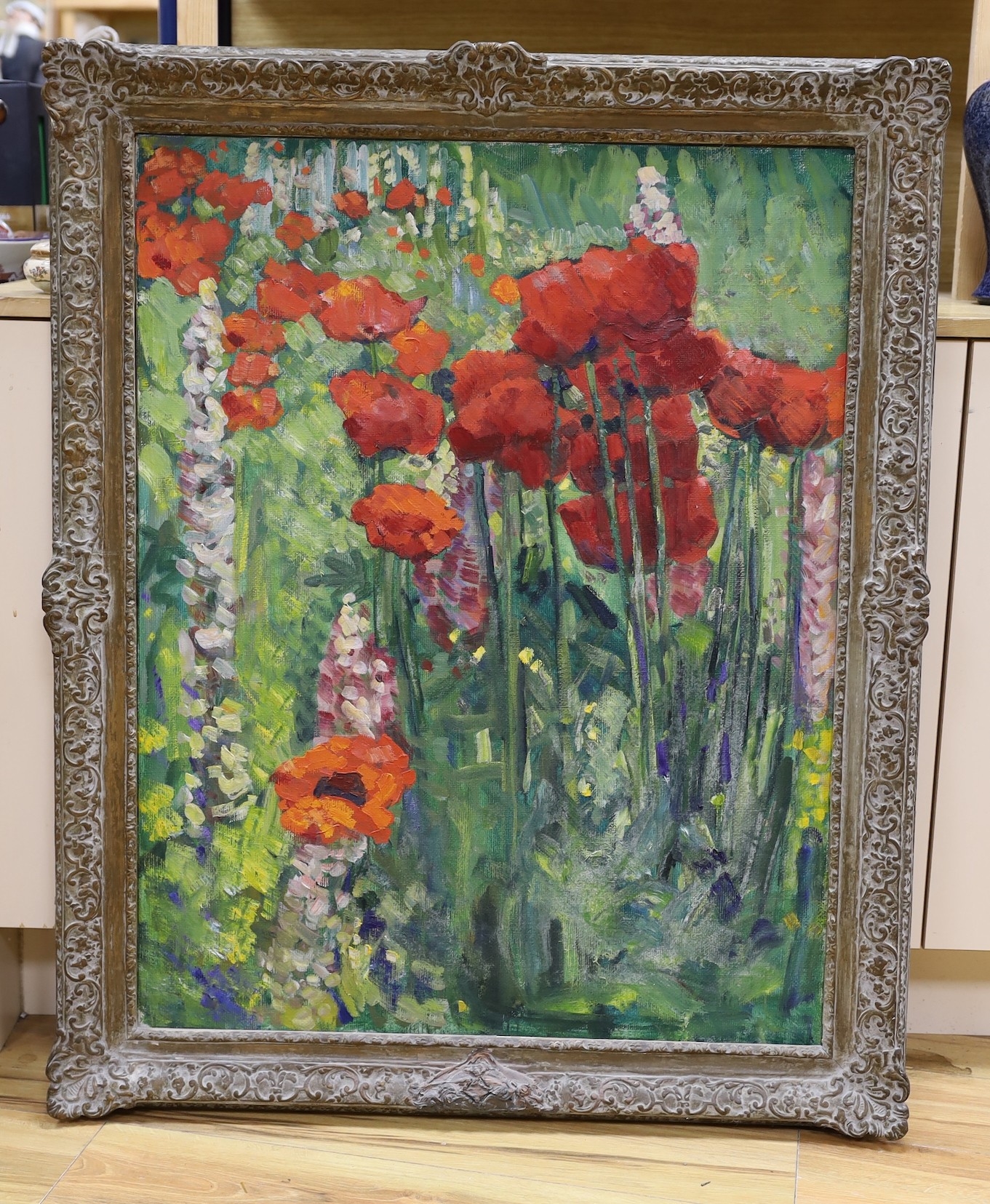 Clemence Dane | Poppies and Lupins | MutualArt