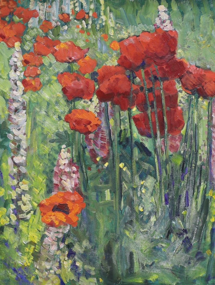 Clemence Dane | Poppies and Lupins | MutualArt