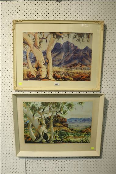 Two Albert Namatjira by Albert Namatjira