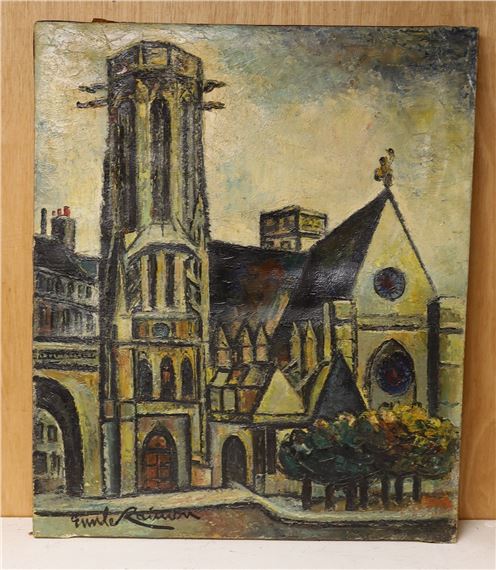 Emile Raimon | View of a church | MutualArt