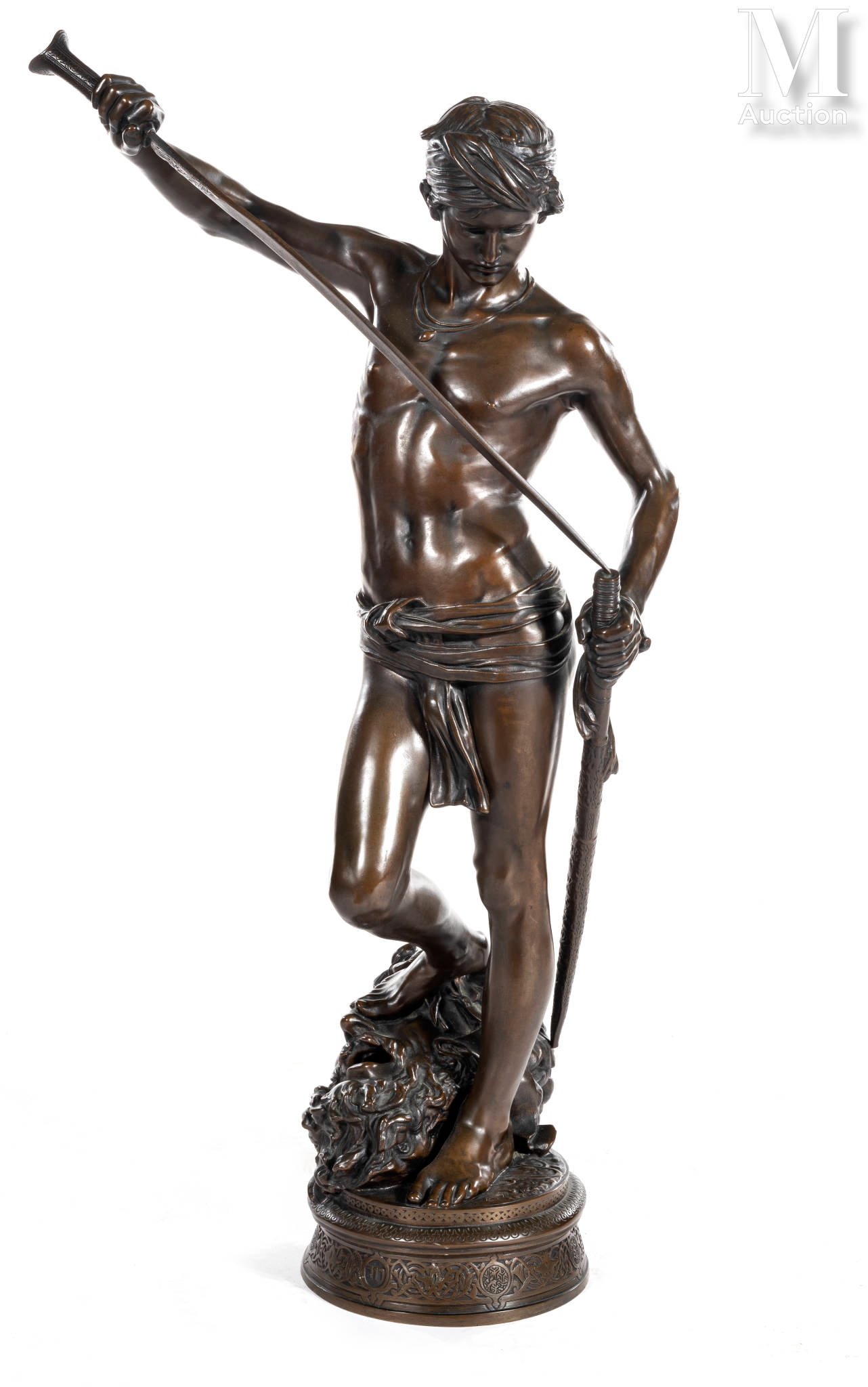 Marius-Jean-Antonin Mercié | David vainqueur de Goliath | MutualArt