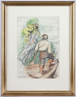 Návrh ilustrace k Pohádce o černé růži - Věra Mužíková Šetková