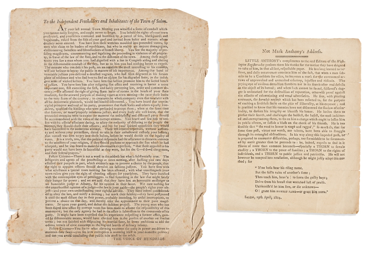 Johann Jakob Sperli | Group of 6 early broadsides and newspapers from ...