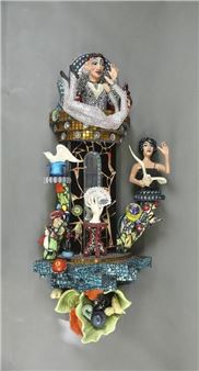 J. Onofrio, "Slight of Hand" mixed media sculpture - Judy Onofrio