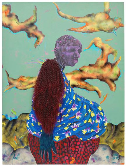 Untitled Portrait VI (The Gravediggers) by Simphiwe Ndzube, Executed in 2018