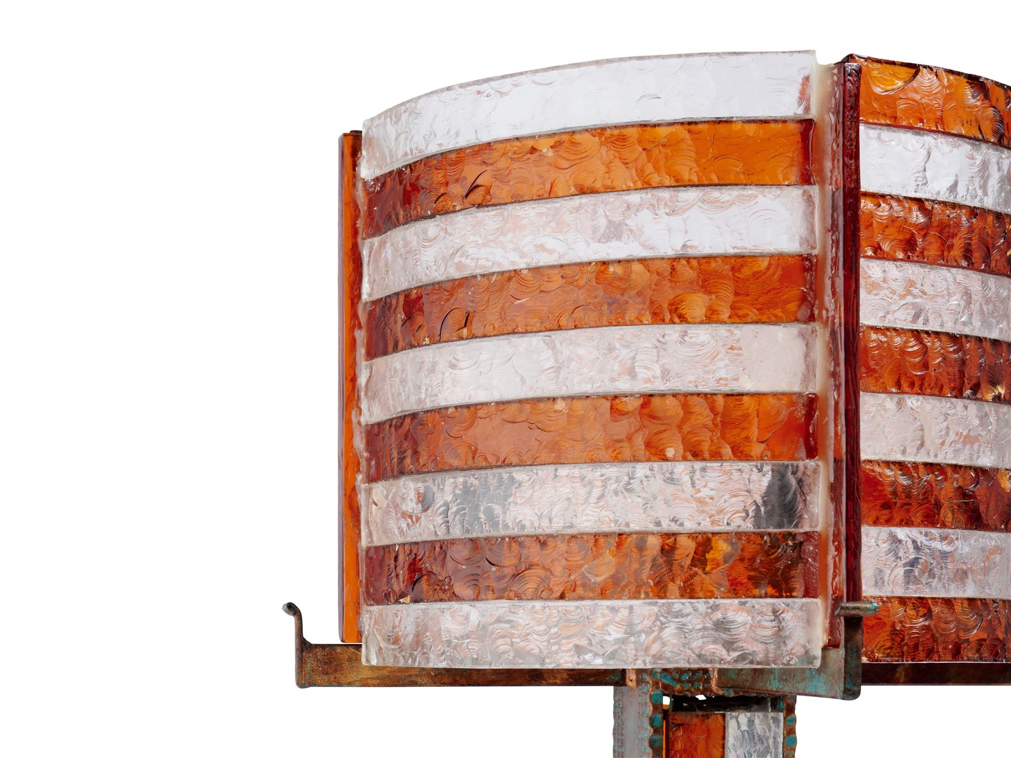 Albano Poli Hand sculptured glass panels and metal MutualArt