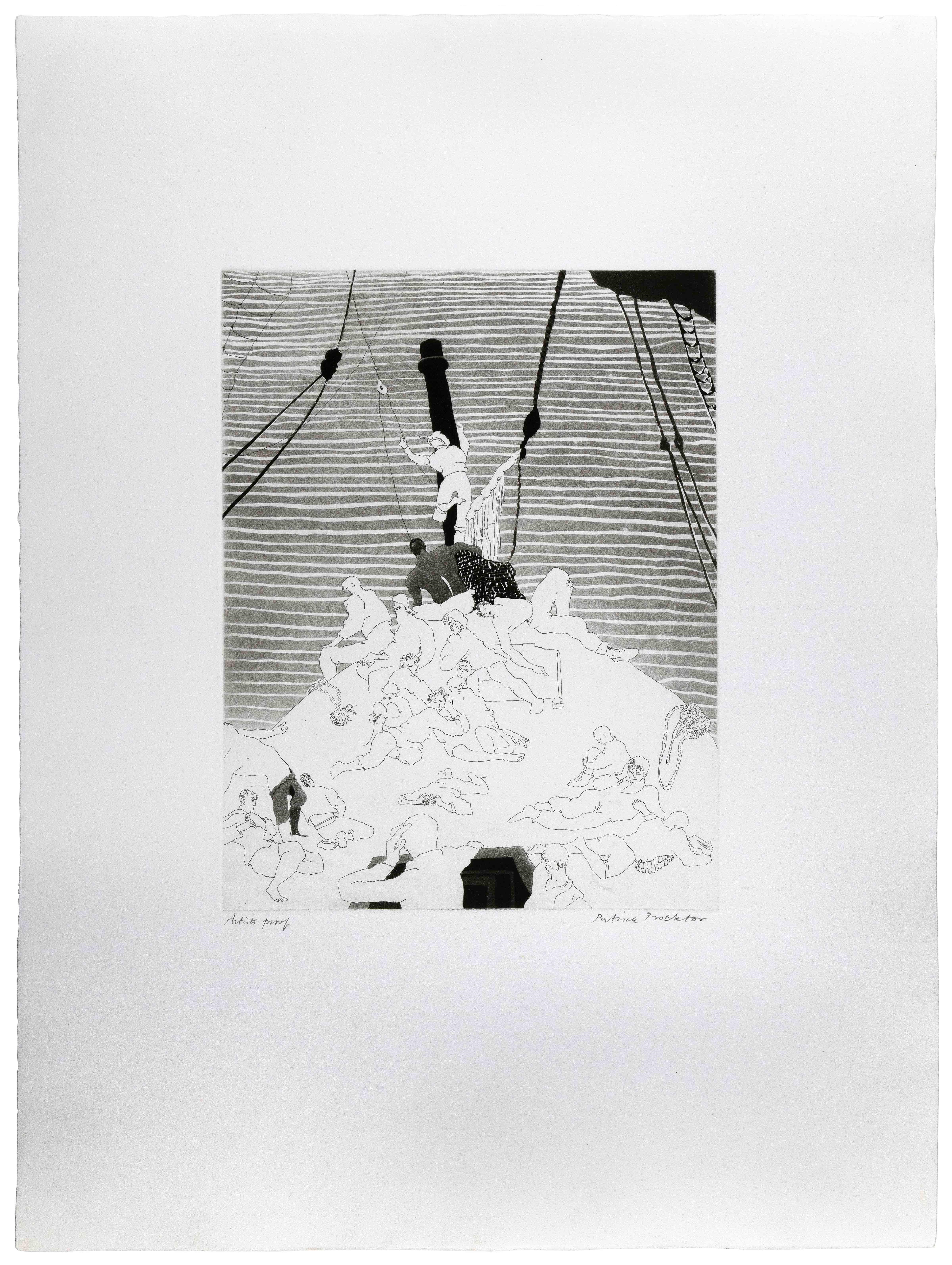 Artwork by Patrick Procktor, from "The Rime of the Ancient Mariner", ., Made of Etching