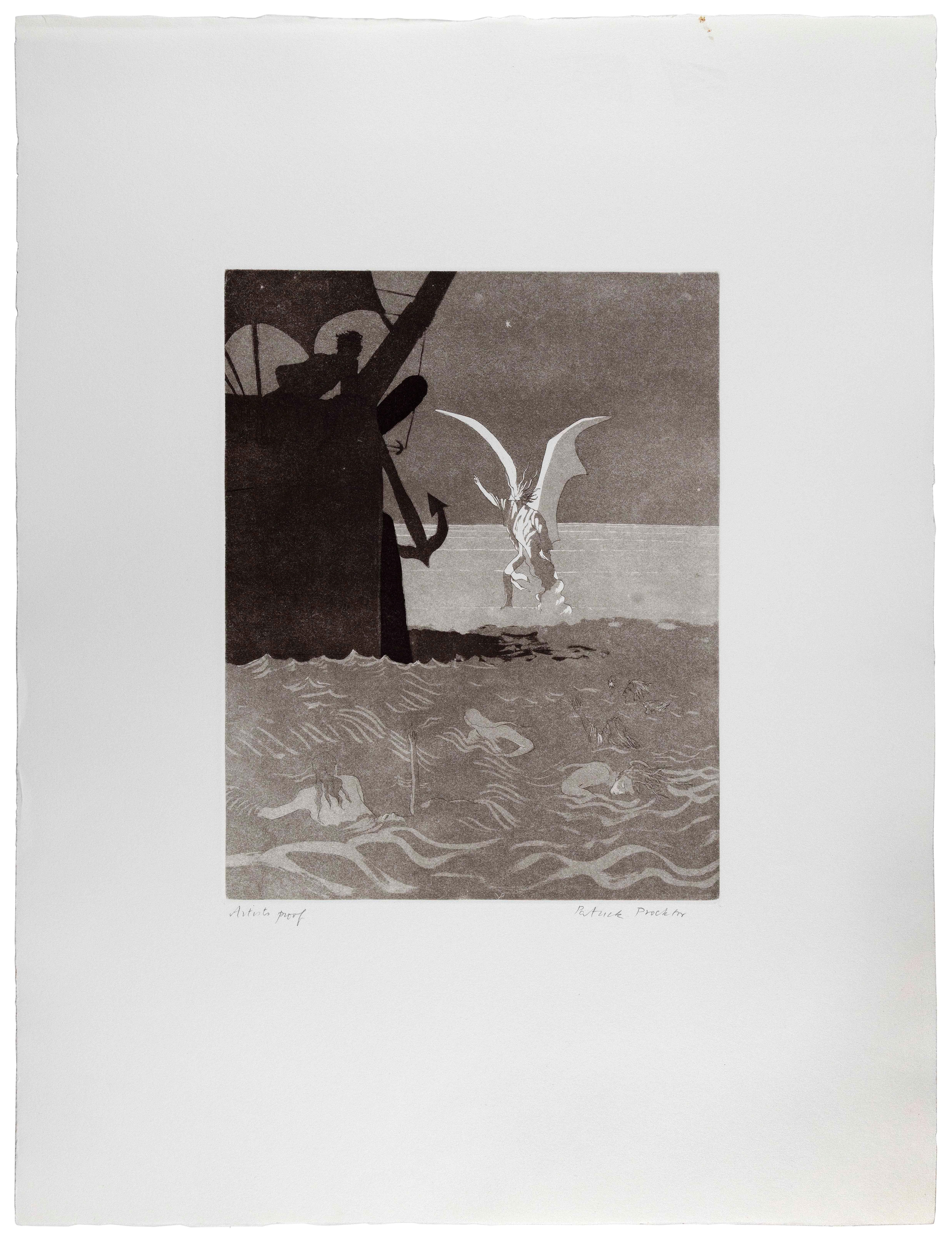 Artwork by Patrick Procktor, from "The Rime of the Ancient Mariner", ., Made of Etching