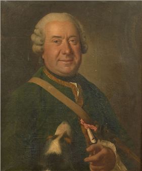 Portrait présumé de Richard Antoine Lebrument, seigneur de Rocherolles et son chien - Simon Pinson