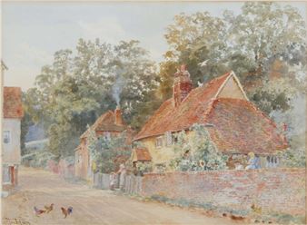 'The Village Road, Shere, near Guildford' - Tom Hunn