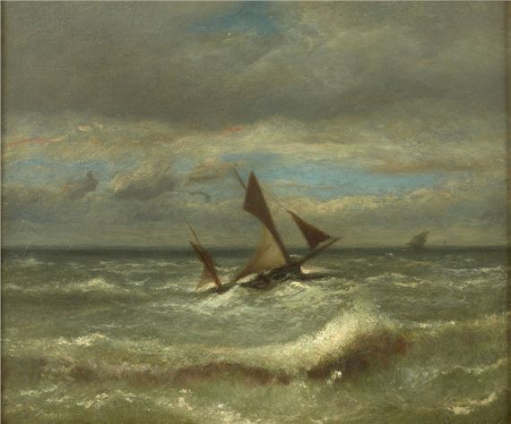 Marine par gros temps by Jules Dupré