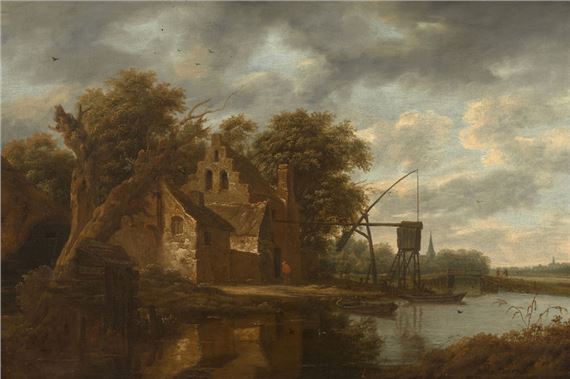 Roelof Van Vries | Paysage de rivière animé de personnages | MutualArt