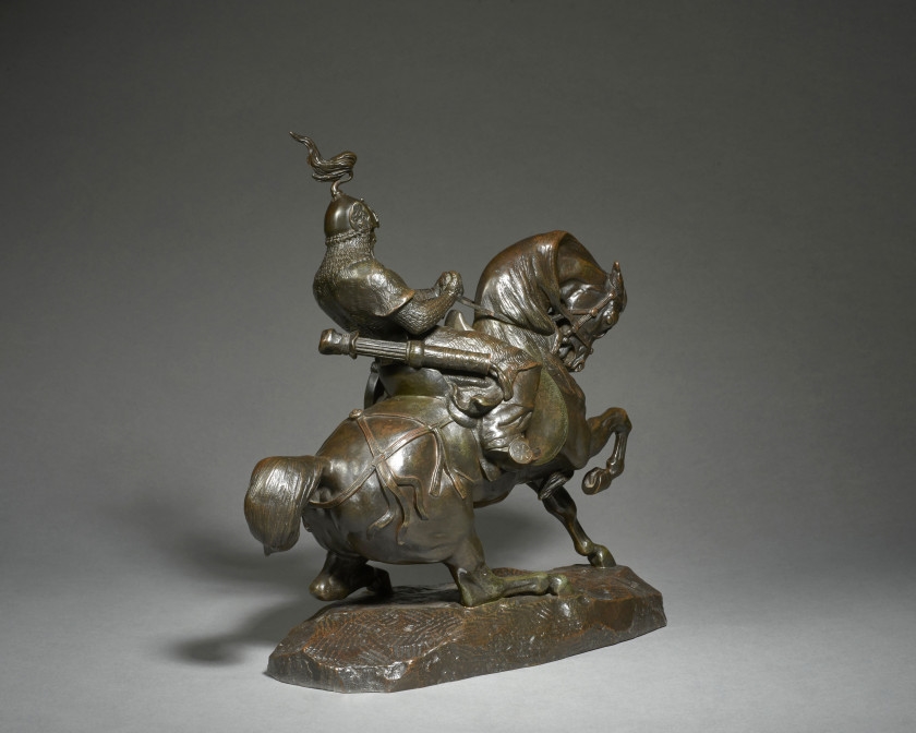 Antoine-Louis Barye | Guerrier tartare arrêtant son cheval | MutualArt