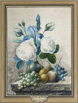 Still Life with Flowers and Fruit - Adrianus Apol