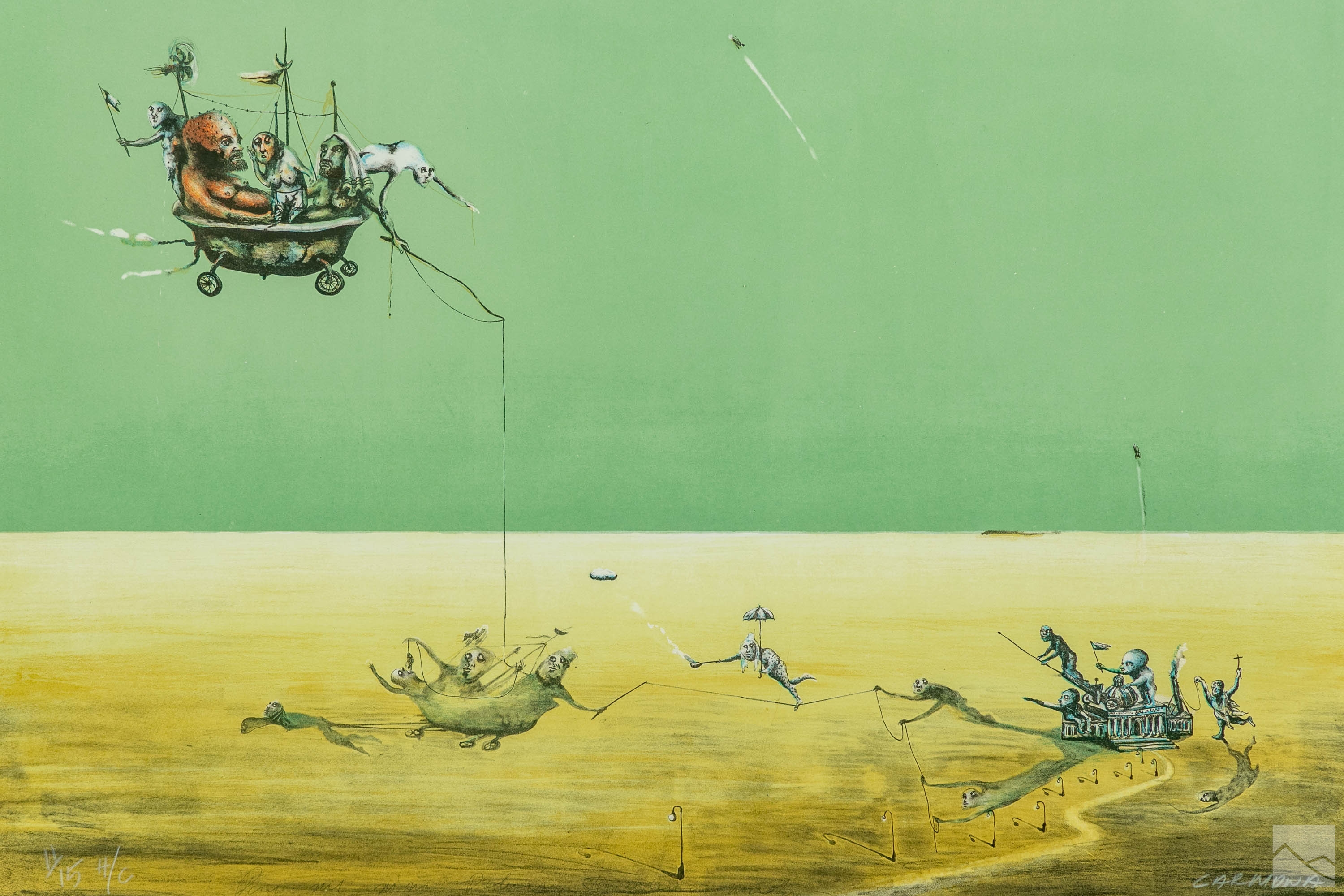 Williams Carmona | Surrealist work with abstract figures, stark ...