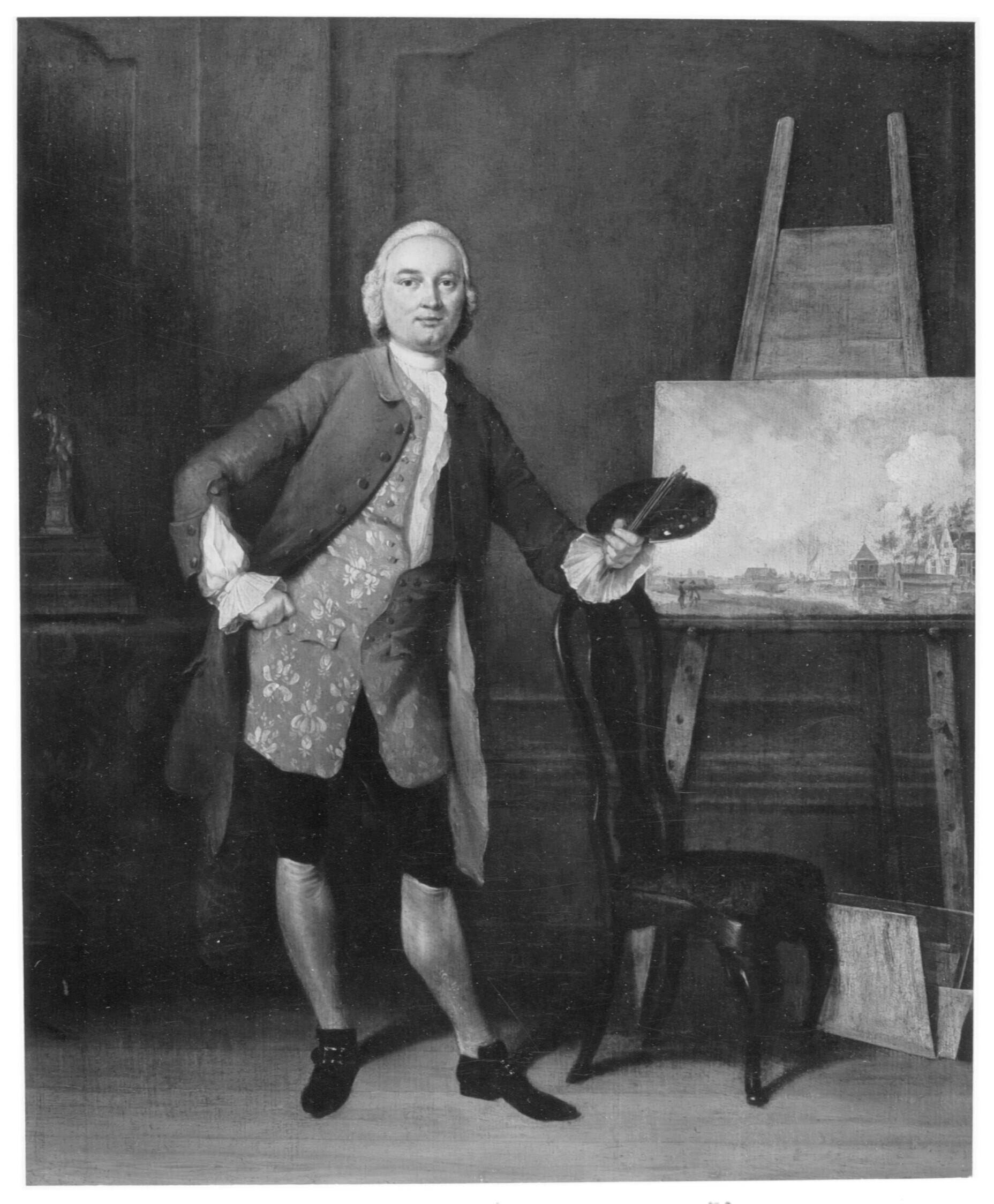 Artwork by Jan ten Compe, A view of Buitenplaats Groeneveld on the river Holendrecht between Ouderkerk aan de Amstel and Abcoude, Made of oil on panel