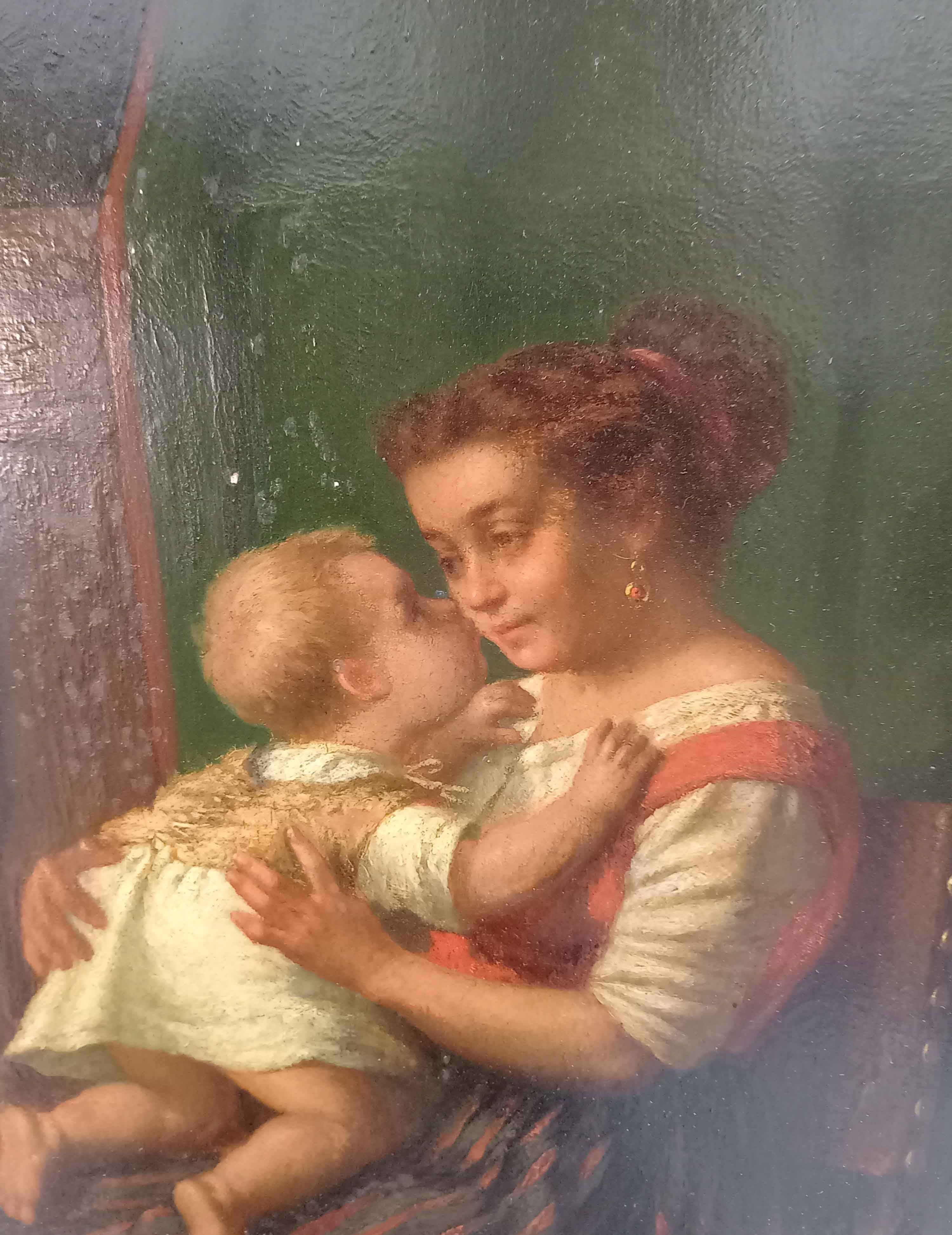 Artwork by Joseph Gyselinckx, Eine Mutter und ihre Kinder, Made of Painting  Oil on wood