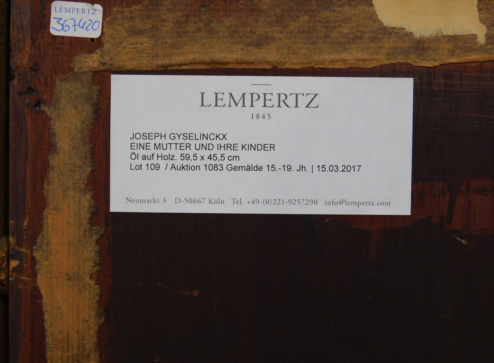 Artwork by Joseph Gyselinckx, Eine Mutter und ihre Kinder, Made of Painting  Oil on wood