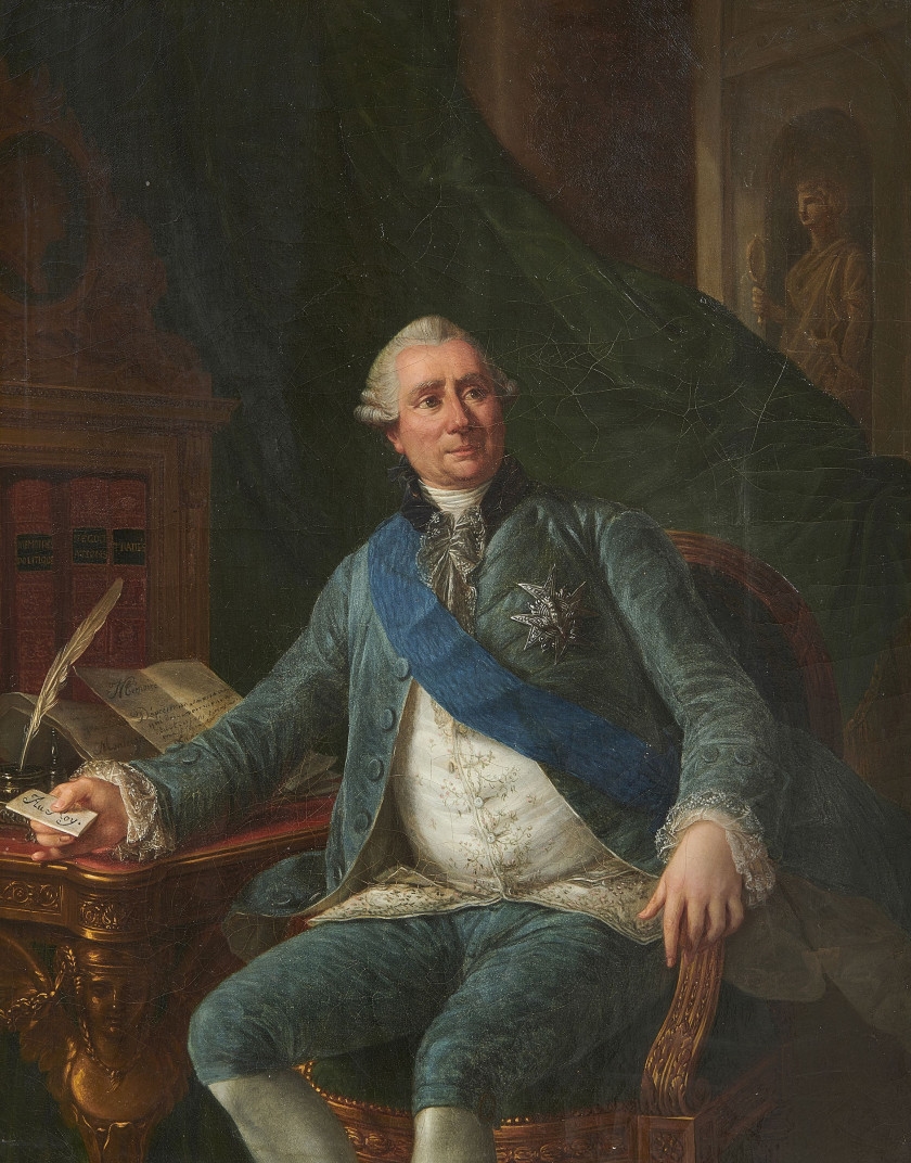 Artwork by Antoine Francois Callet, Portrait de Charles Gravier, comte de Vergennes, ministre d'Etat des Affaires Etrangères, Made of oil on canvas