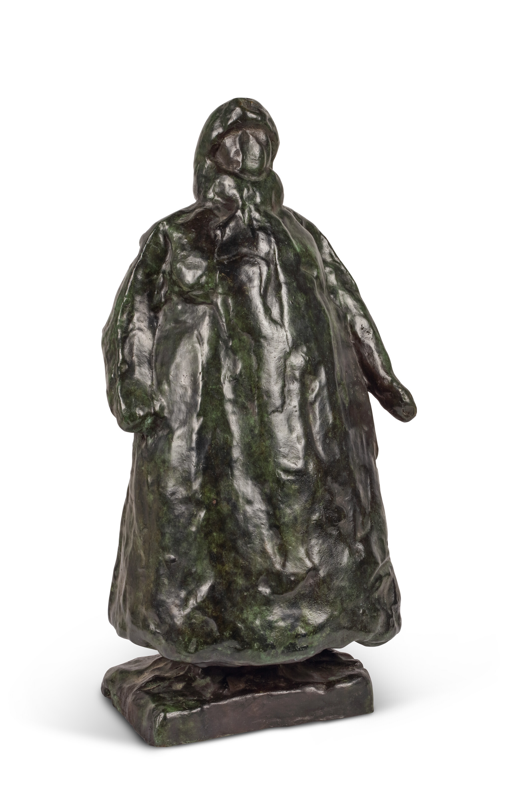 Artwork by Charlotte van Pallandt, Koningin Wilhelmina, Made of bronze with a dark green patina